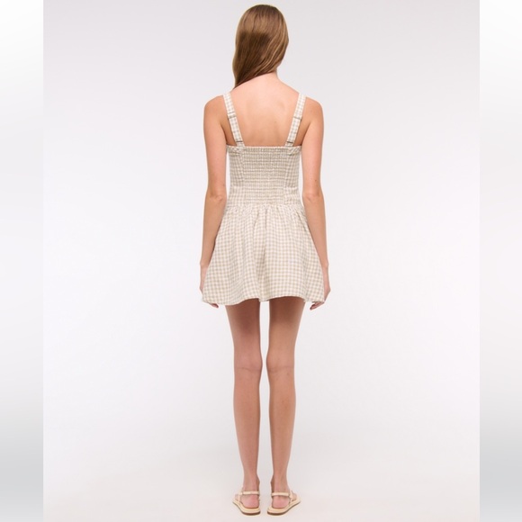 NWT Abercrombie & Fitch Premium Linen Drop-Waist Skort Size Large TALL - Picture 4 of 11